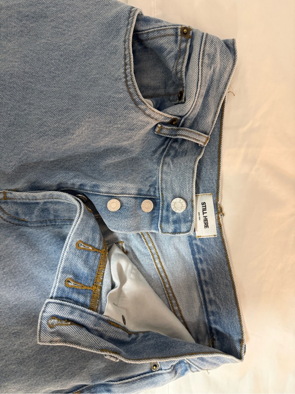 Still Here Light Blue Women’s Straight-Leg Jeans - Picture 3 of 3